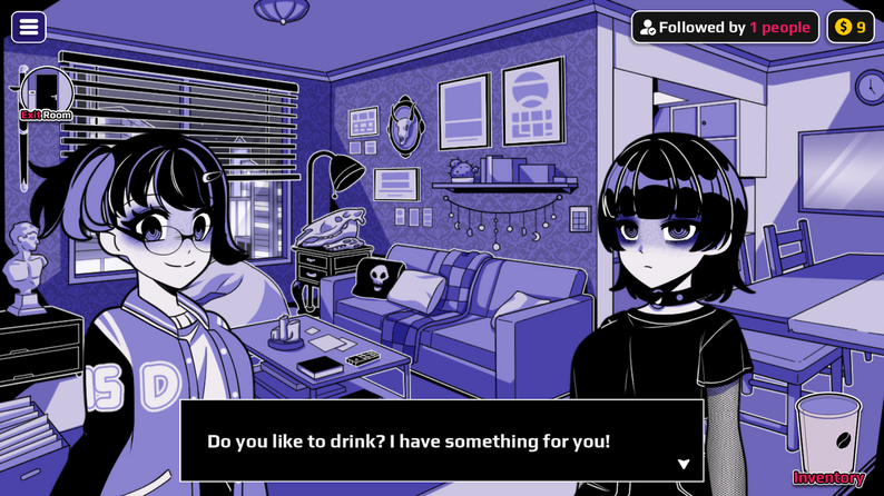 Horu talking with a neighbor in the apartment